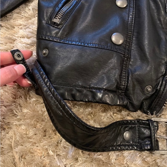 Free People Leather Motorcycle/Bomber Jacket NWOT - Picture 9 of 9